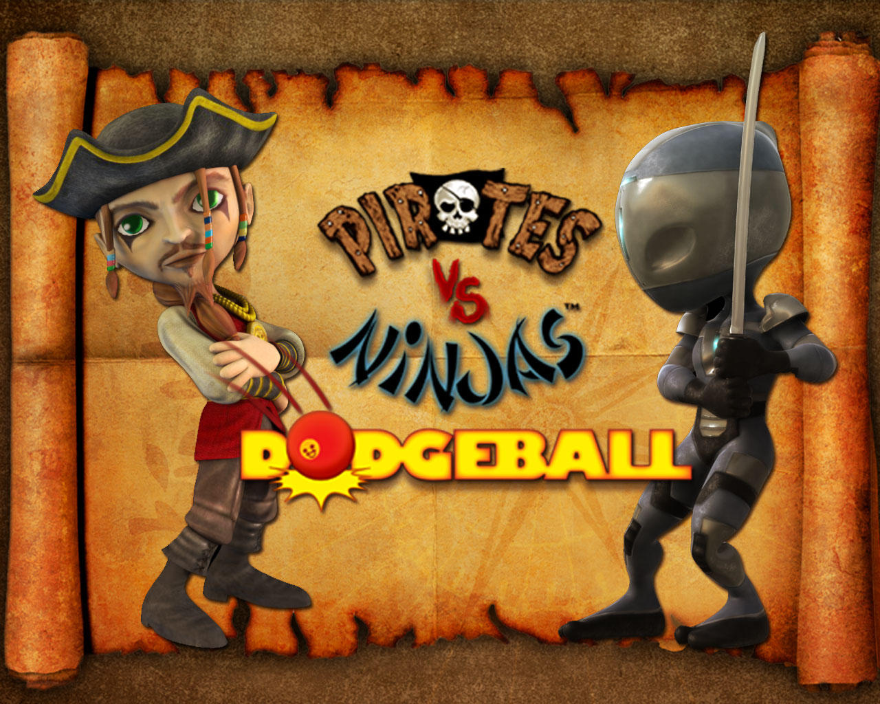 Wallpapers Video Games Pirates vs Ninjas Dodgeball 