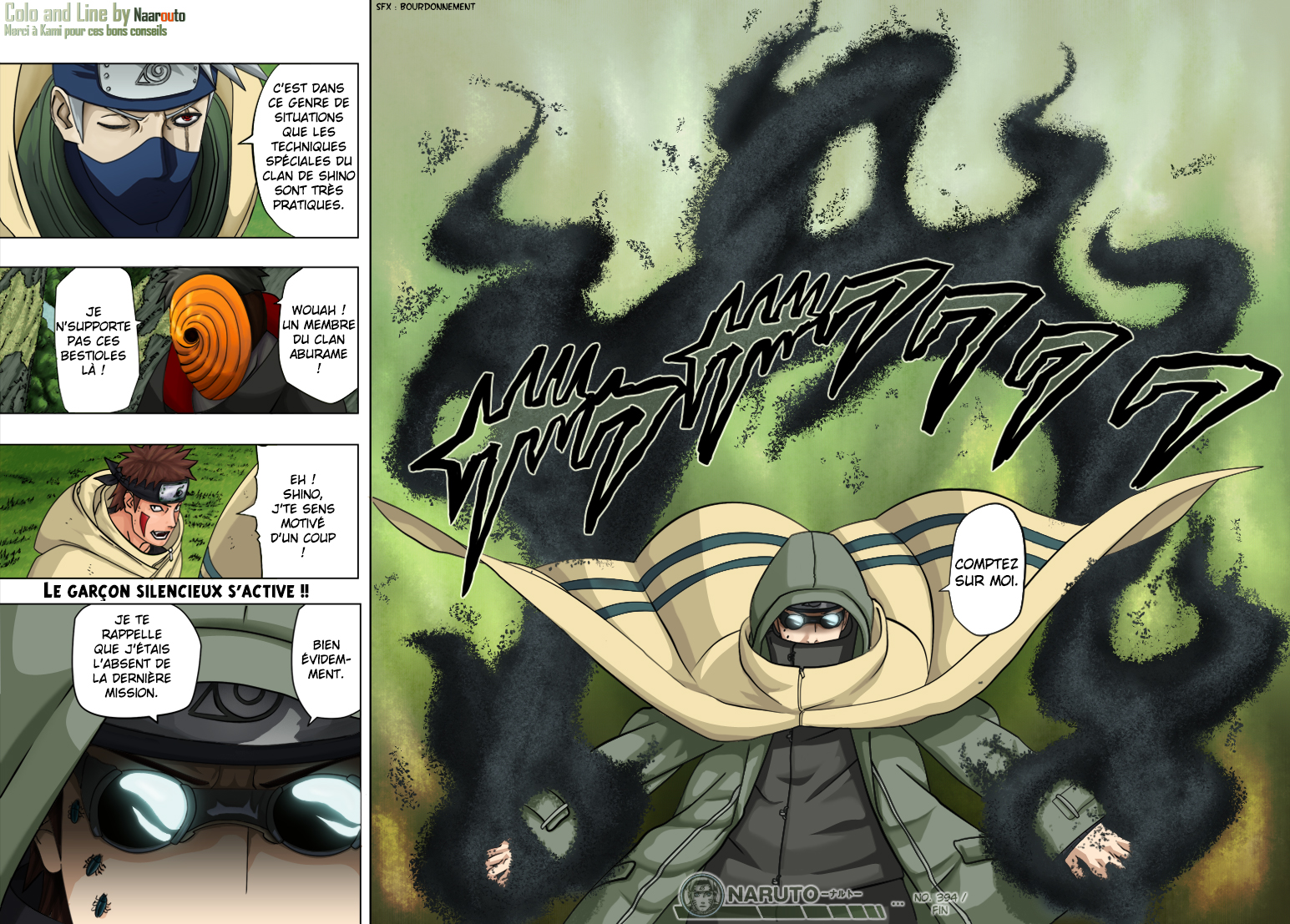 Wallpapers Art - Pencil Manga - Naruto Double page Shino