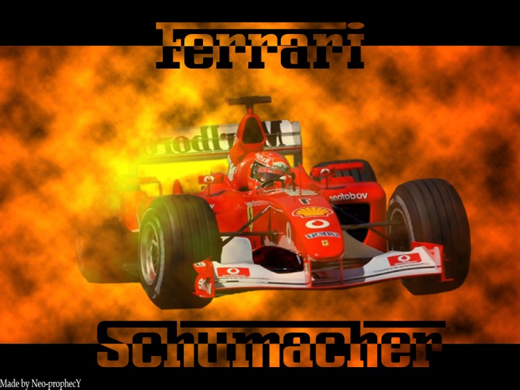 Fonds d'cran Voitures Ferrari Schumy on fire