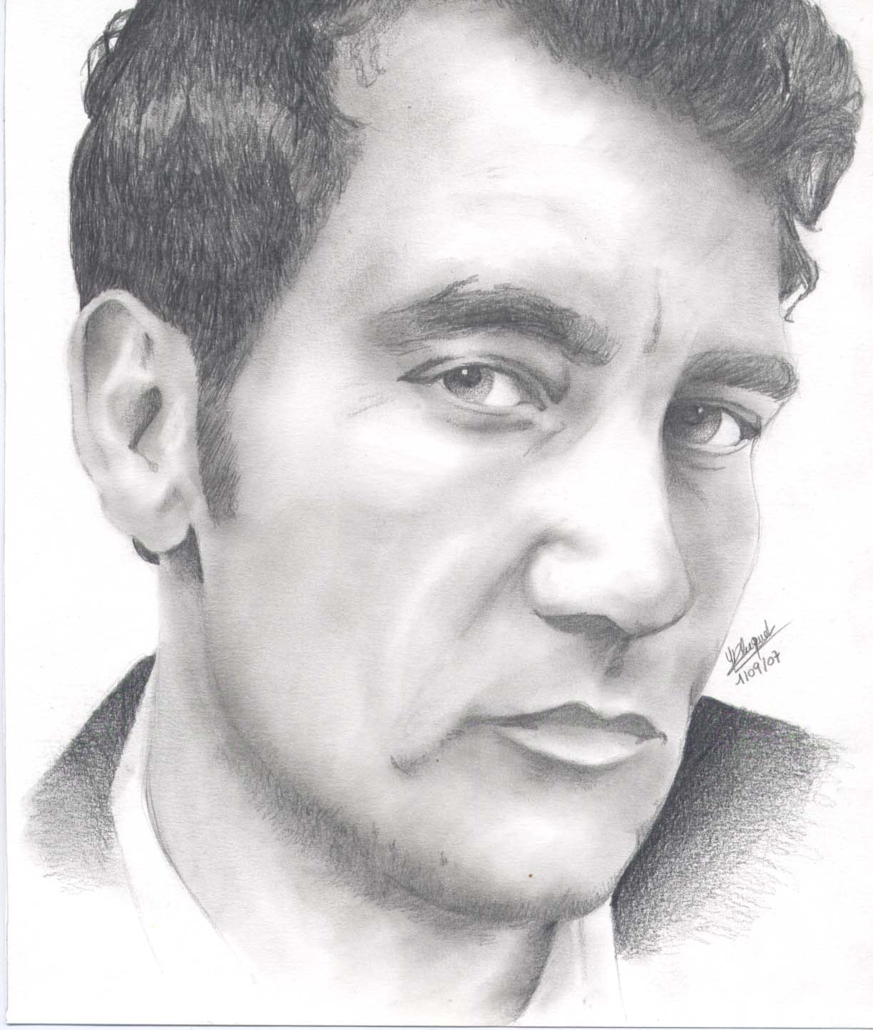 Wallpapers Art - Pencil Movies - TV Soaps Clive Owen