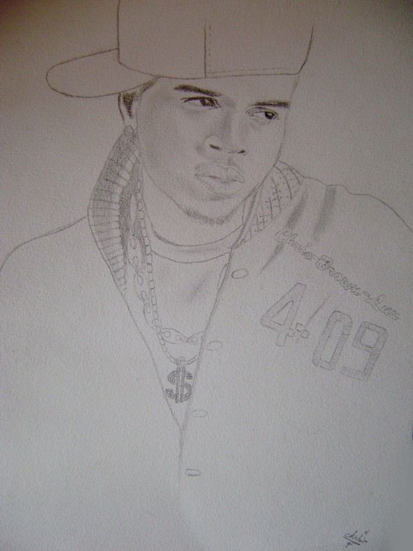 Fonds d'cran Art - Crayon Musique Chris Brown pour Luc :)