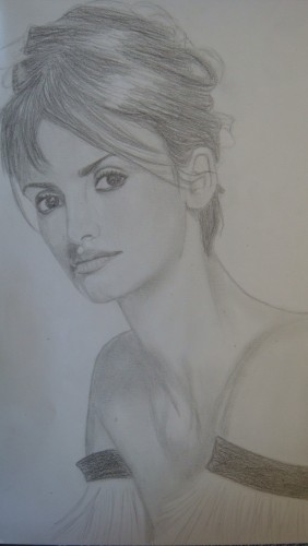 Fonds d'cran Art - Crayon Femmes - Fminit Penelope cruz