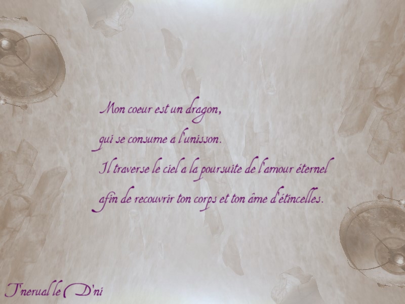 Wallpapers Digital Art Poetry - Texts Mon Coeur