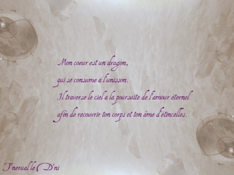 Wallpapers Digital Art Poetry - Texts Mon Coeur