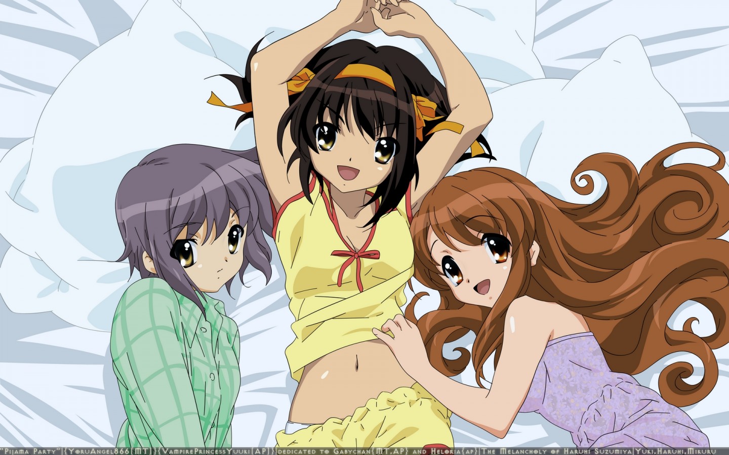 Wallpapers Manga Suzumiya Haruhi No Yuutsu pyjama party