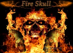 Fonds d'cran Art - Numrique fire skull