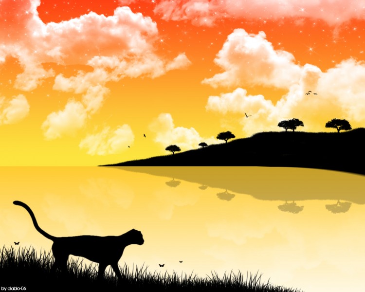 Wallpapers Digital Art Animals Panthere Island 1.1