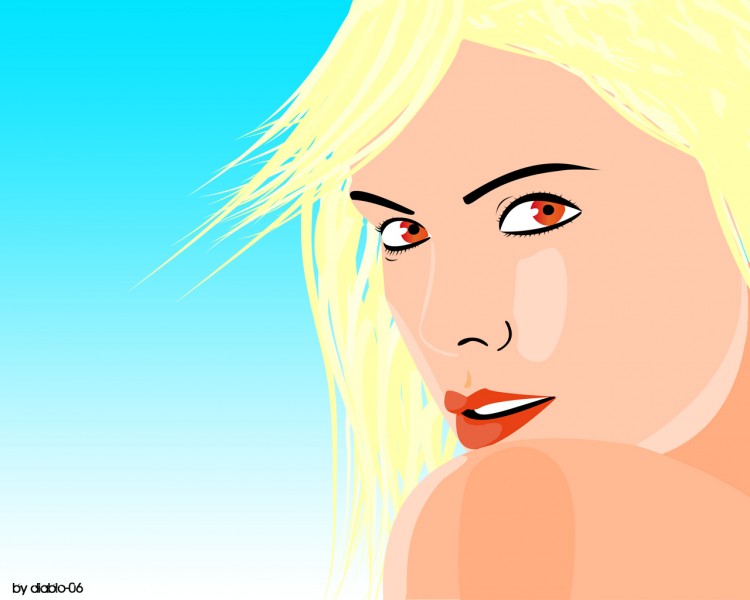 Fonds d'cran Art - Numrique Femmes - Fminit Charlize Theron vector