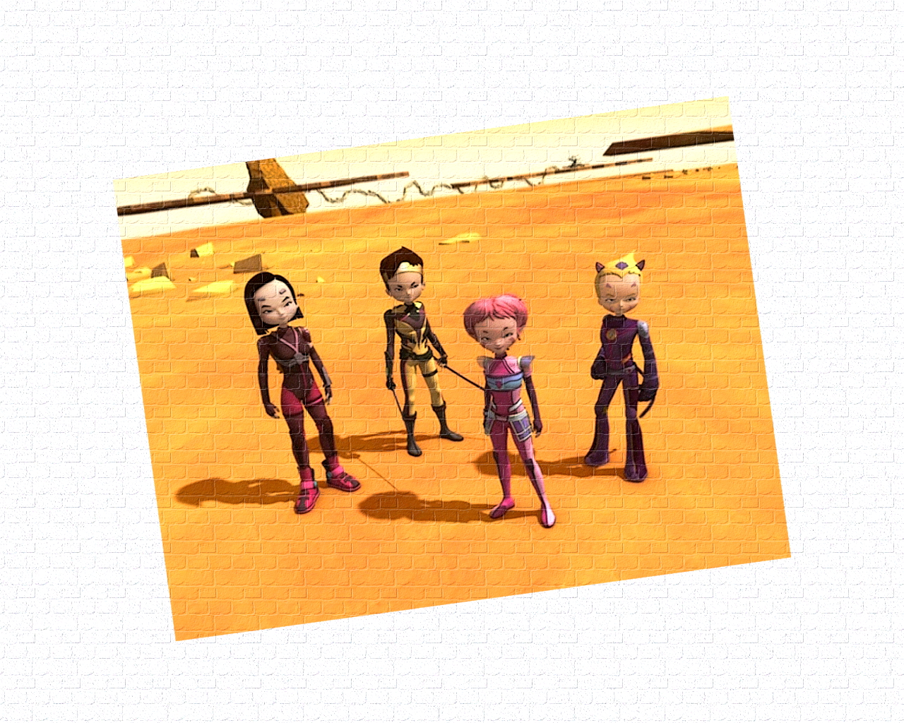 Wallpapers Cartoons Code Lyoko Groupe Desert sur un Mur