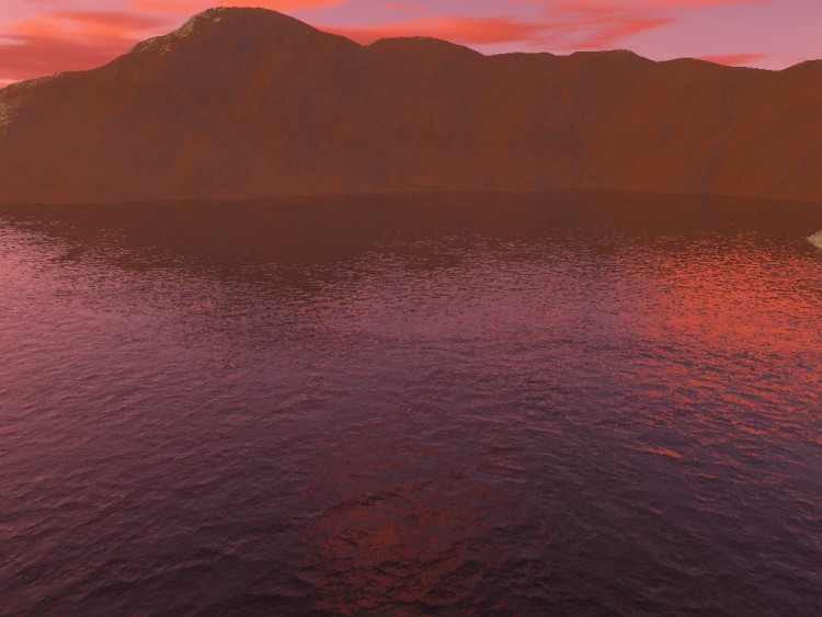 Fonds d'cran Art - Numrique 3D - Terragen Couch de soleil sur les montagnes