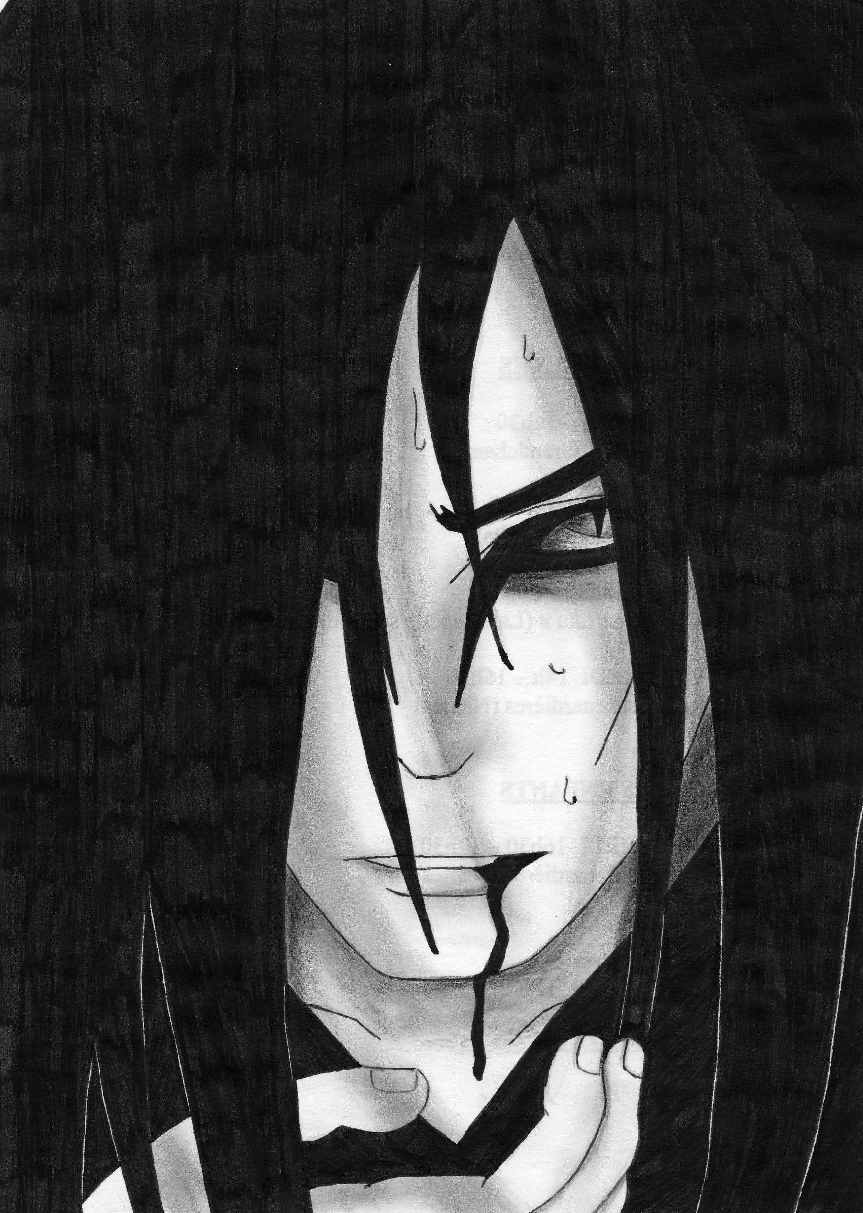 Fonds d'cran Art - Crayon Manga - Naruto orochimaru