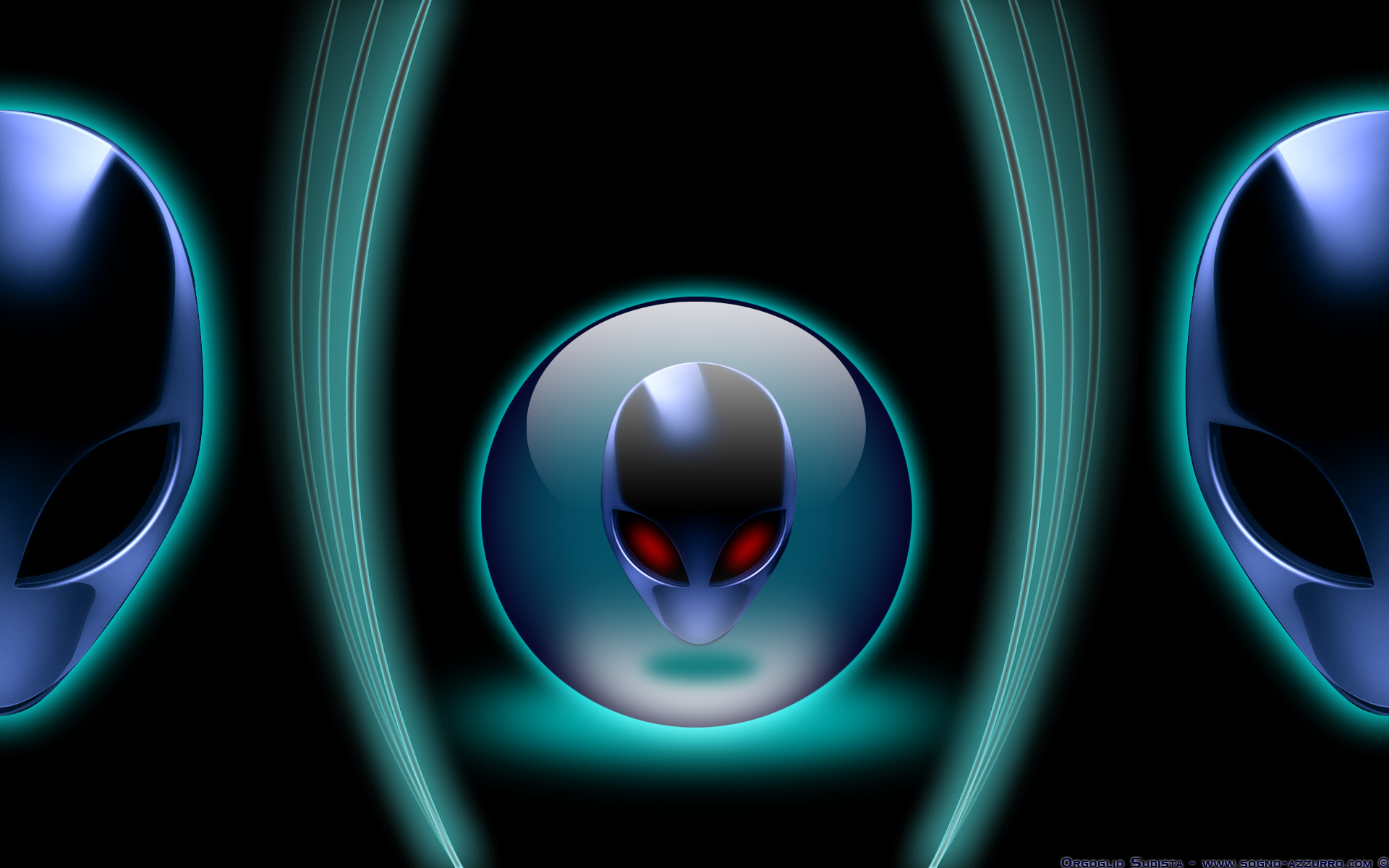 Wallpapers Digital Art Science-Fiction - Robots Alien Azzurro