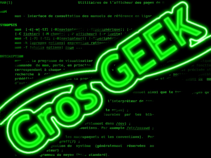 Fonds d'cran Informatique Geek Gros Geek