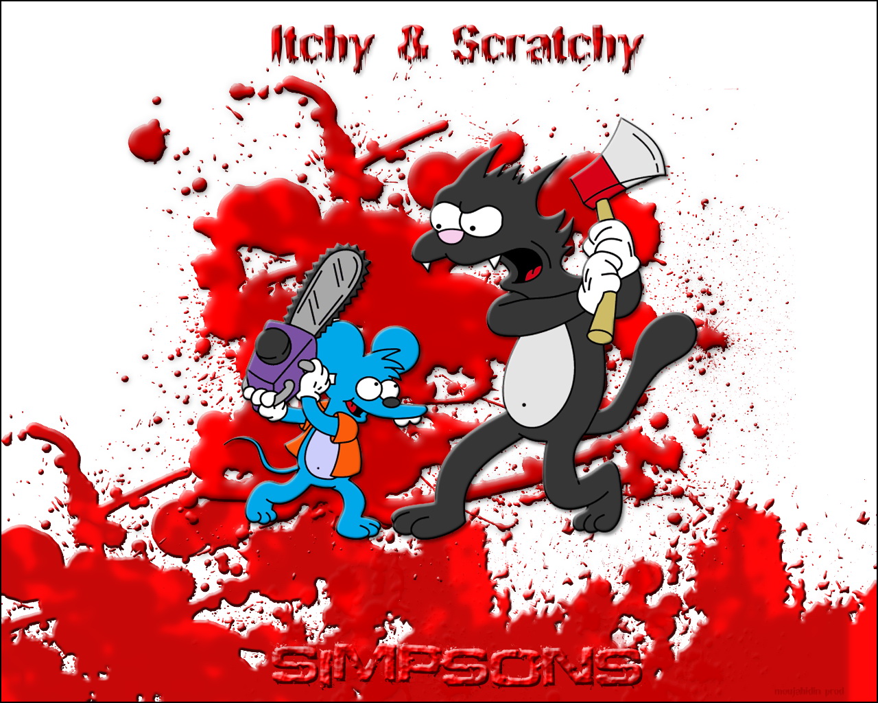 Wallpapers Cartoons The Simpsons itchy et scratchy