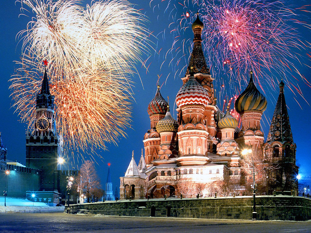 Fonds d'cran Voyages : Europe Russie Kremlin and Red Square Fireworks