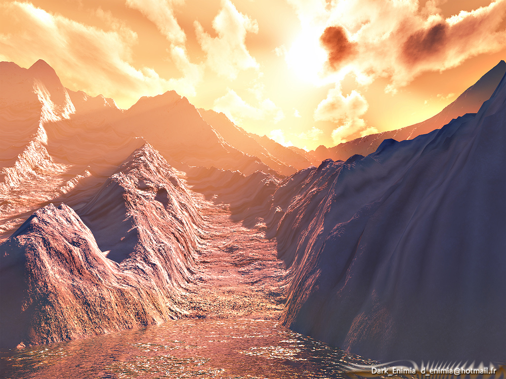 Wallpapers Digital Art 3D - Terragen Roche rouge