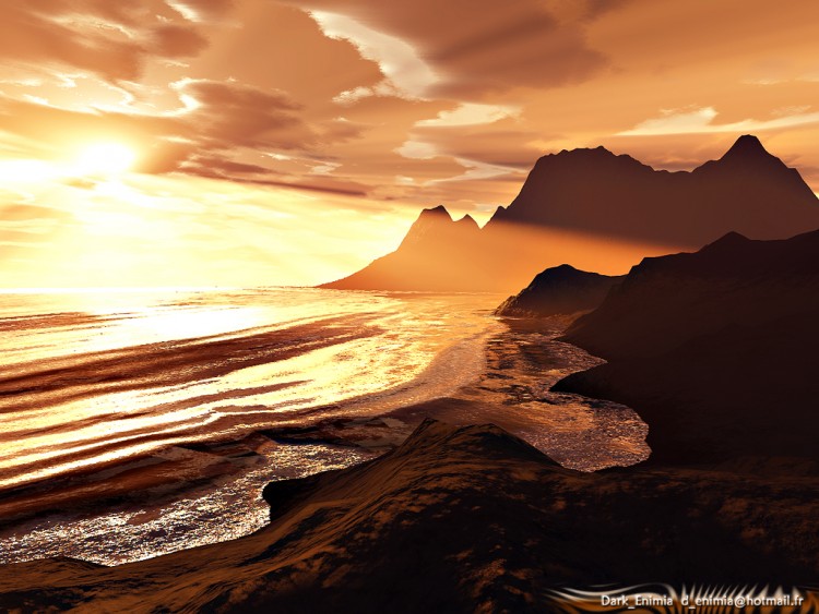 Wallpapers Digital Art 3D - Terragen rives dans la lumire 002