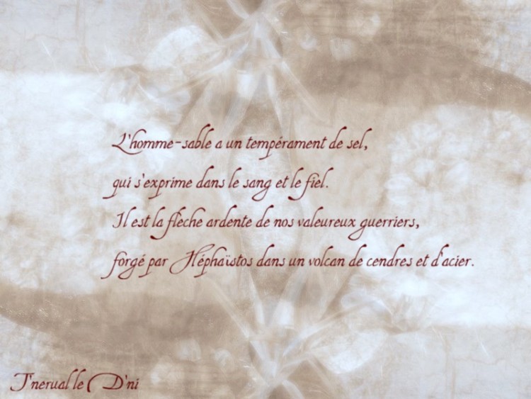 Wallpapers Digital Art Poetry - Texts L'Homme-Sable