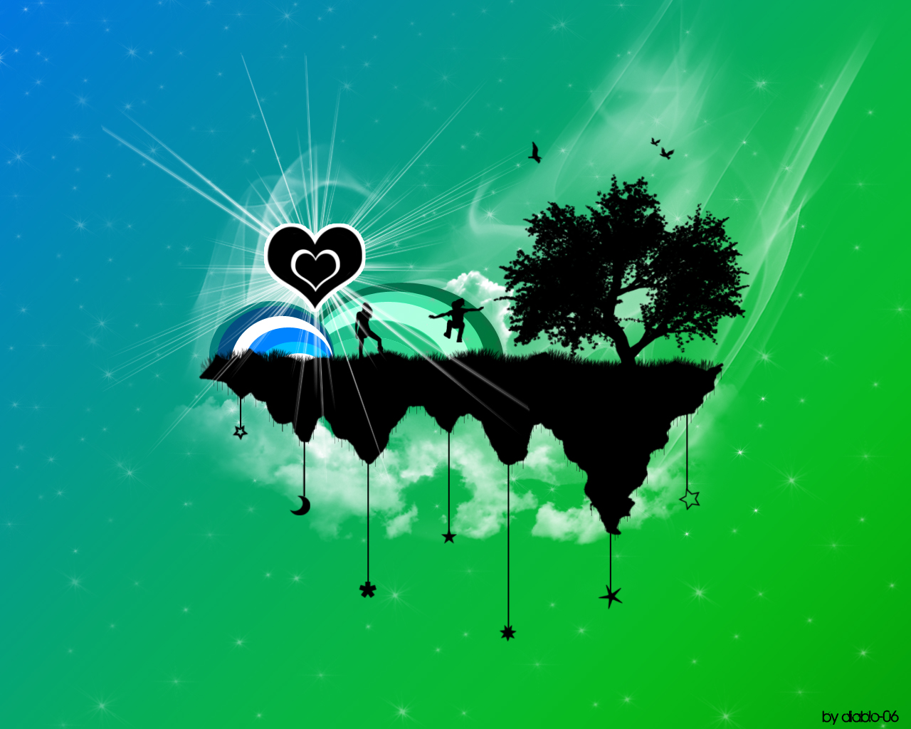 Wallpapers Digital Art Compositions 2D Sky Island