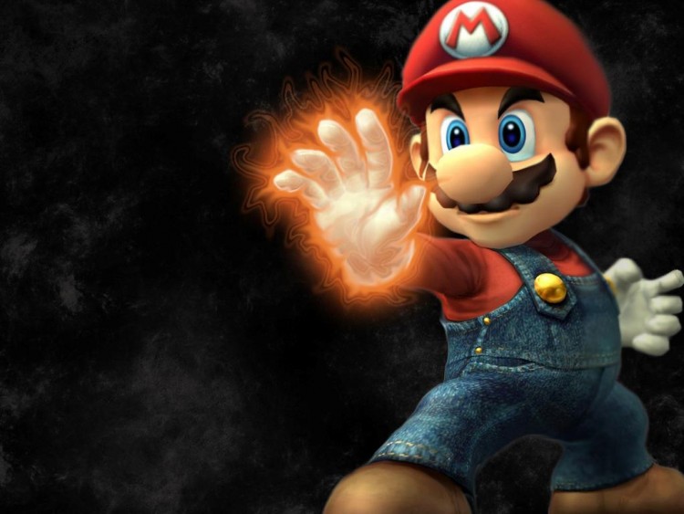 Fonds d'cran Jeux Vido Mario Mario de Feu