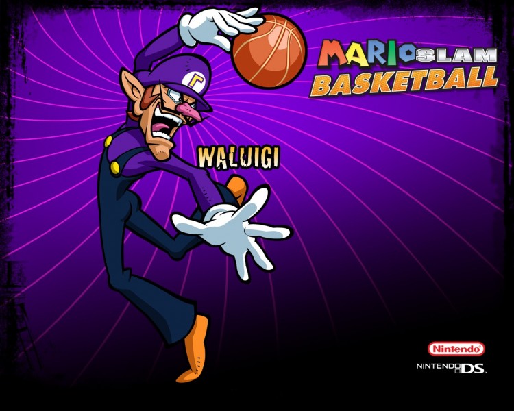 Wallpapers Video Games Mario Slam Basketball Waluigi au Basket