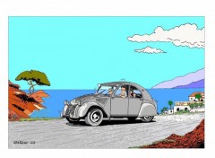 Fonds d'cran Art - Crayon La 2cv du bonheur