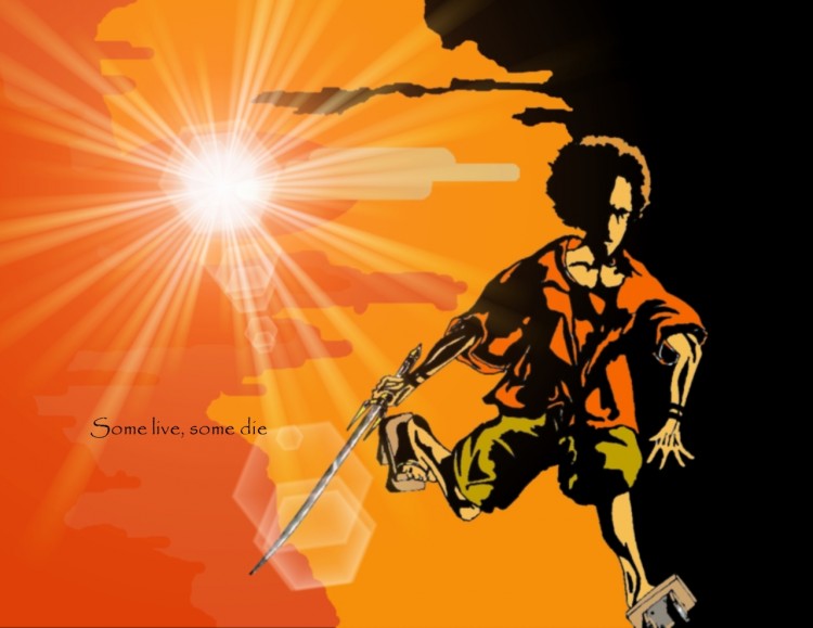 Wallpapers Art - Pencil Manga - Samurai Champloo Run at evening