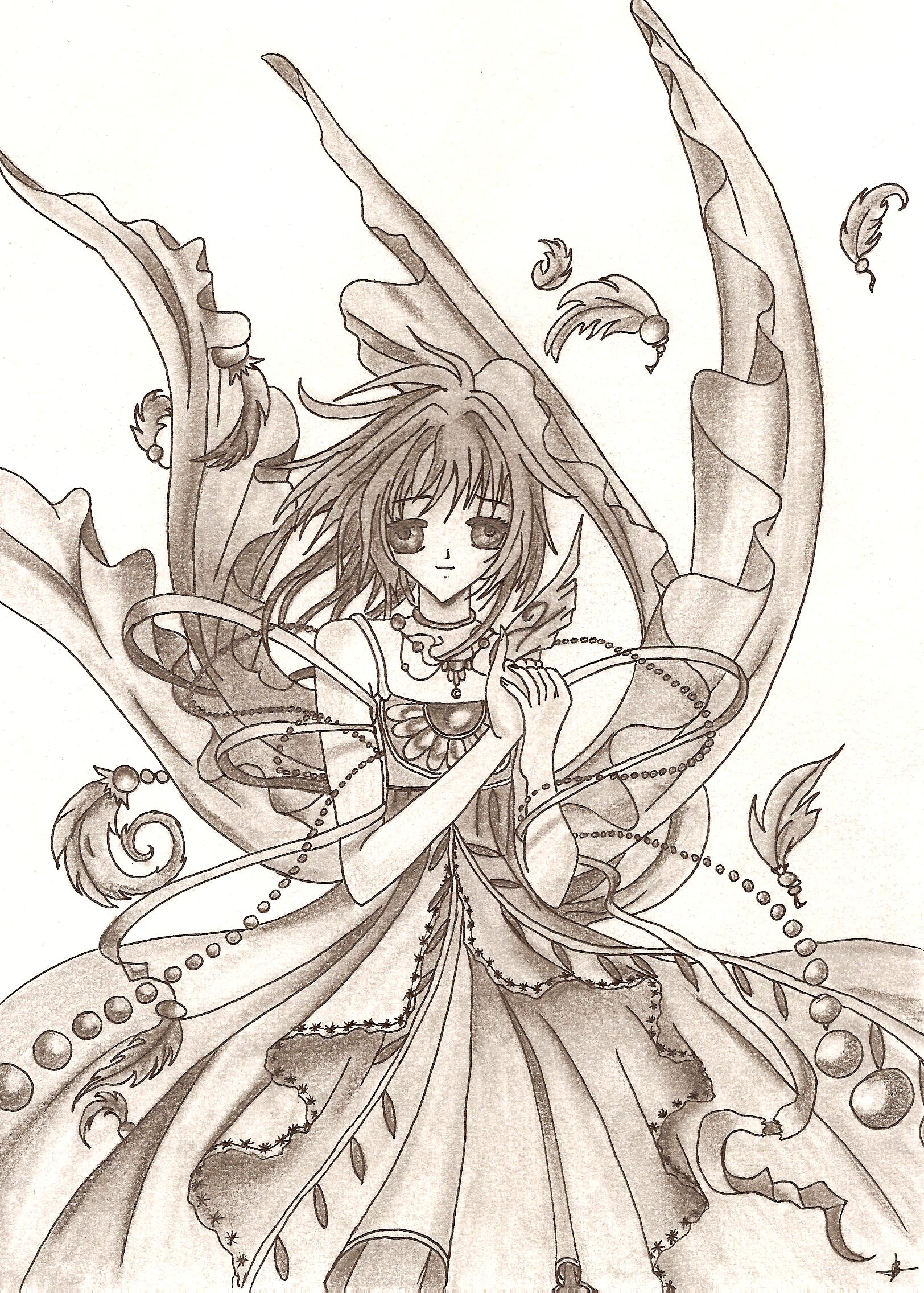 Wallpapers Art - Pencil Manga - Tsubasa chronicle Sakura