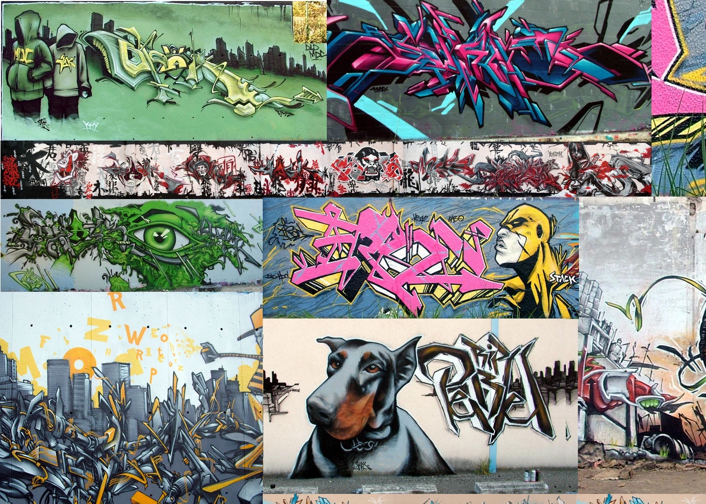 Fonds d'cran Art - Peinture Mlanges graffs/dessin wall's graffitis