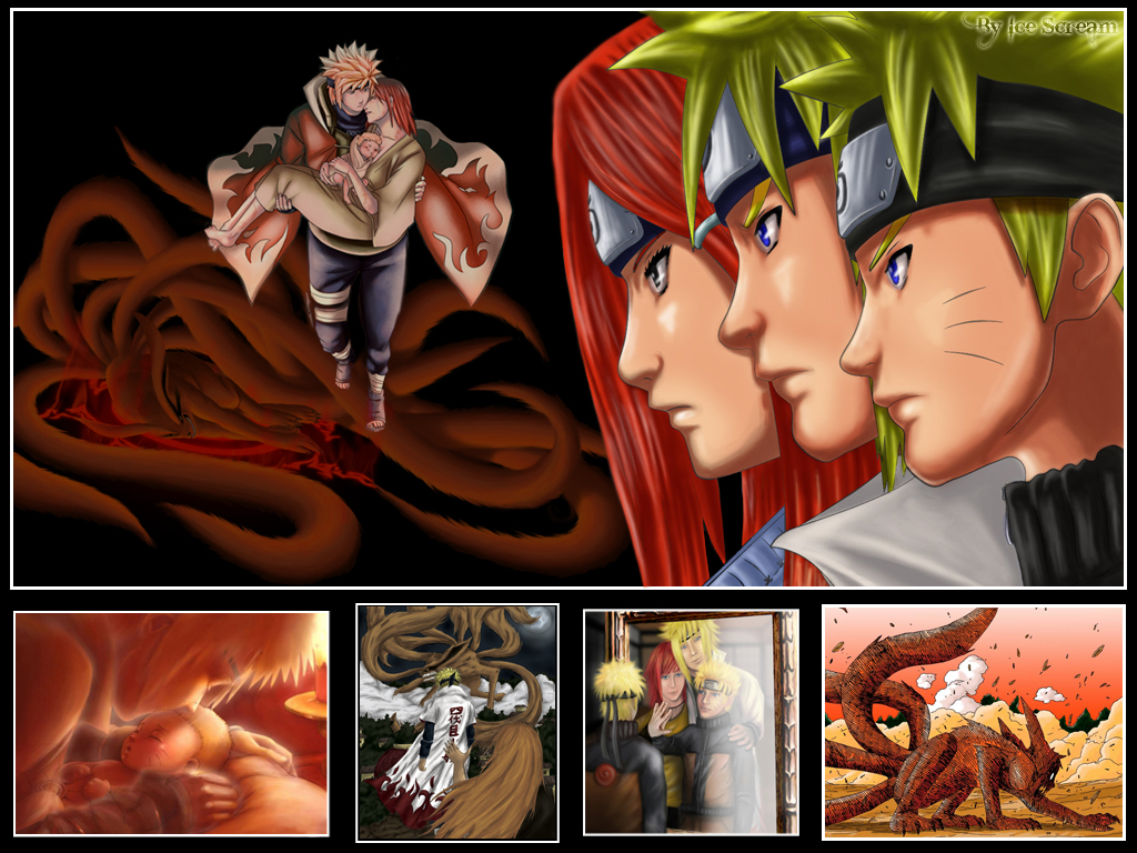 Fonds d'cran Manga Naruto la famillle uzumaki