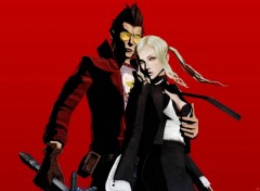 Fonds d'cran Jeux Vido No More Heroes - Travis+Sylvia