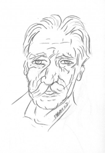 Wallpapers Art - Pencil Portraits Dr Schweitzer