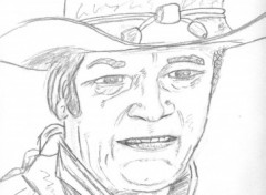 Fonds d'cran Art - Crayon John Wayne