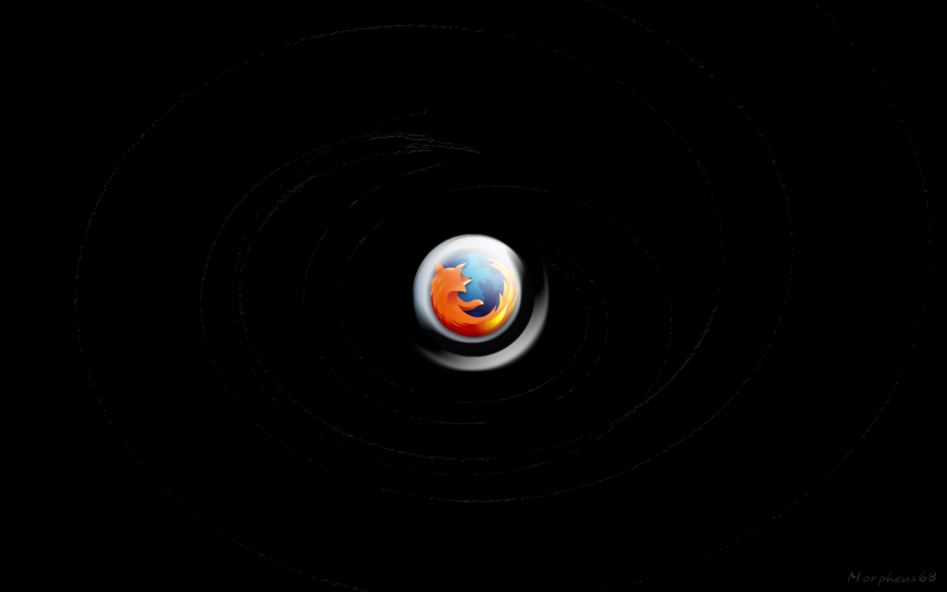 Fonds d'cran Informatique Mozilla Black Firefox v.1.0