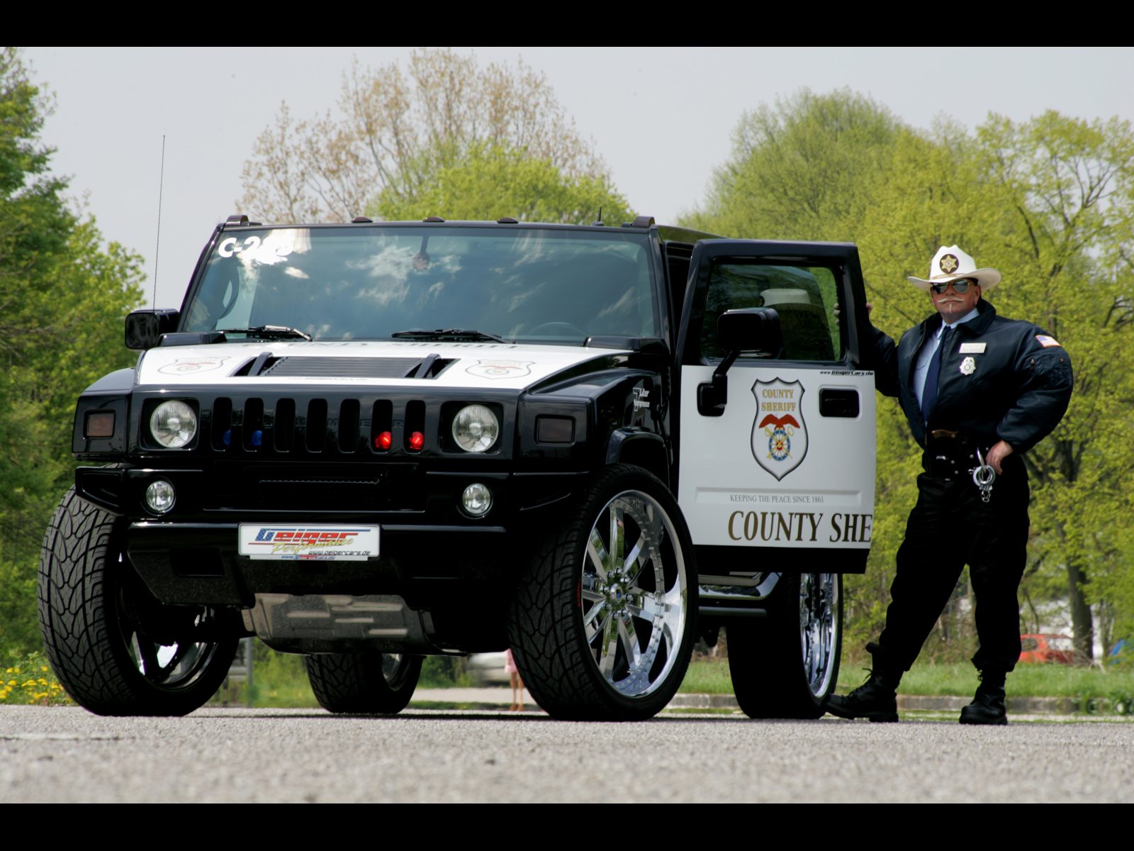 Fonds d'cran Voitures Hummer Voiture de Police Hummer