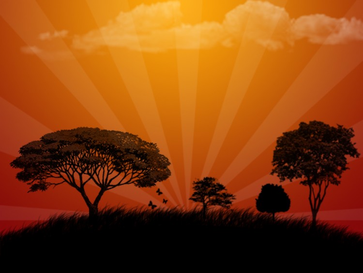 Wallpapers Digital Art Nature - Skies, sunsets Coucher de soleil