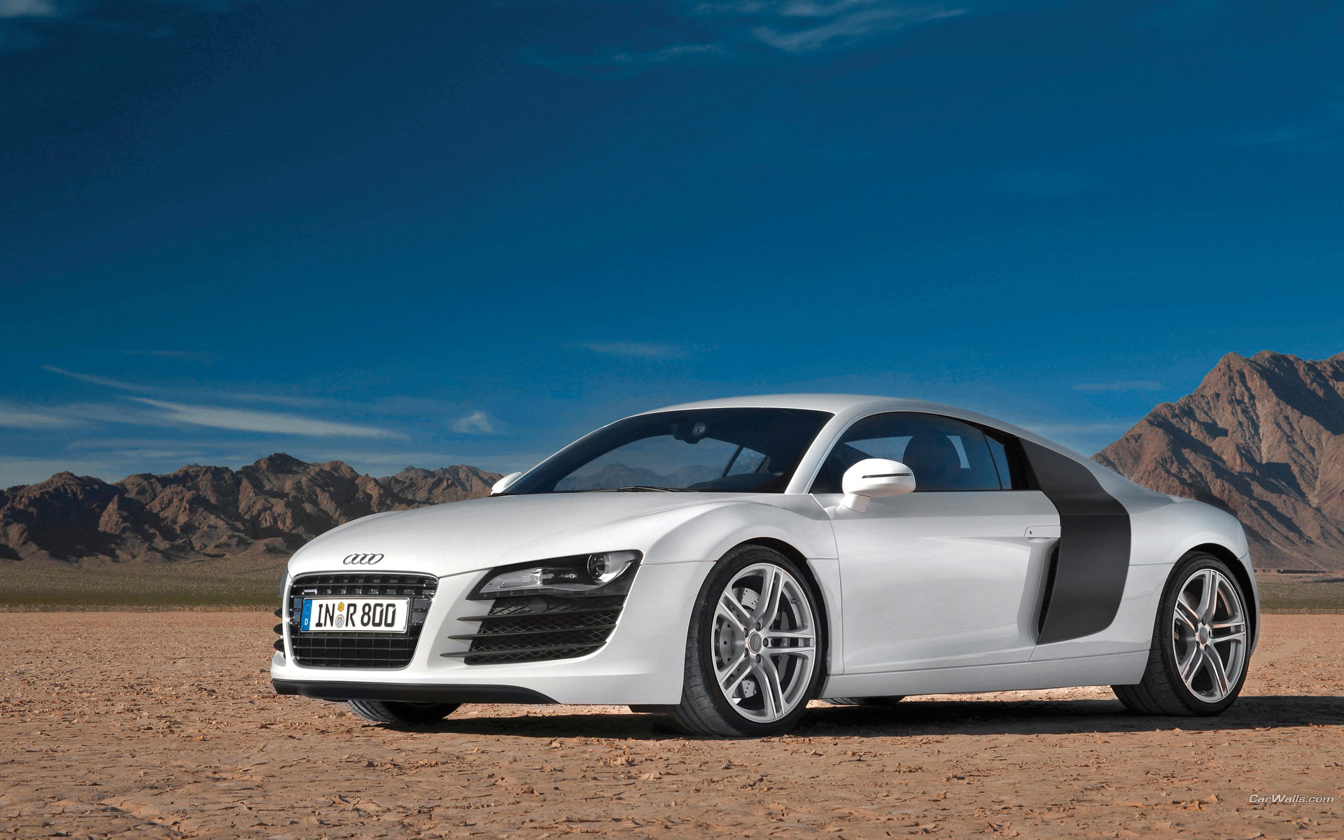 Wallpapers Cars Audi Audi R8 blanche