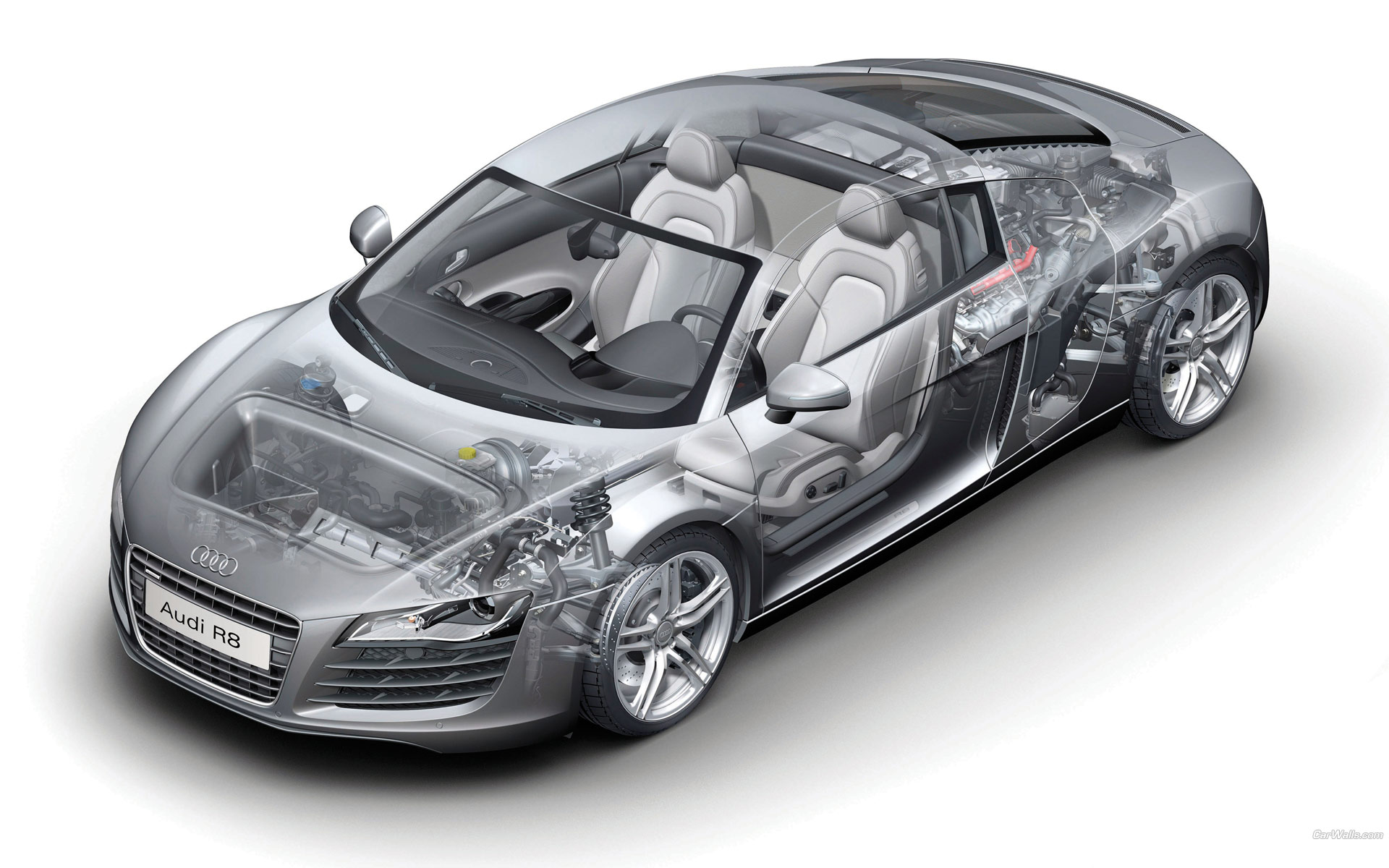 Fonds d'cran Voitures Audi Audi R8 vue aux rayons X