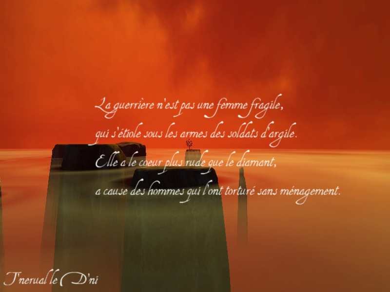 Wallpapers Digital Art Poetry - Texts La Guerrire