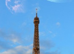 Wallpapers Digital Art eiffel moon