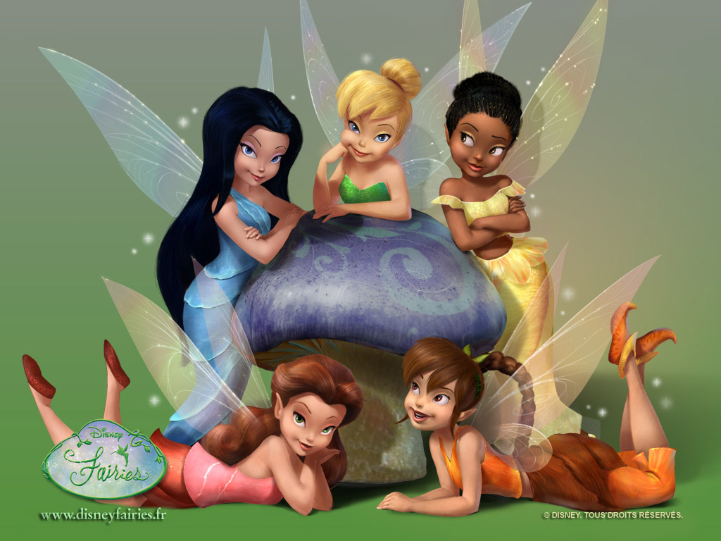 Wallpapers Cartoons Tinker Bell La Fe Clochette avec ondine, noa, roslia et iridessa