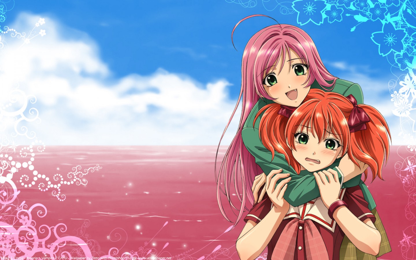 Wallpapers Manga Rosario + Vampire moka et kokoa