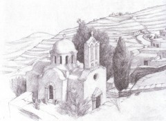 Fonds d'cran Art - Crayon Eglise