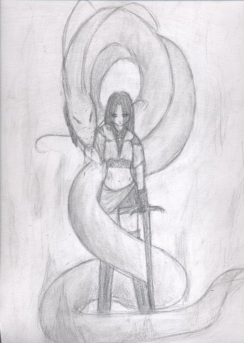 Fonds d'cran Art - Crayon Manga - Naruto serpent sakura