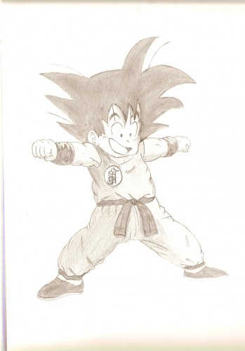 Wallpapers Art - Pencil Manga - Dragon Ball Z sangoku2