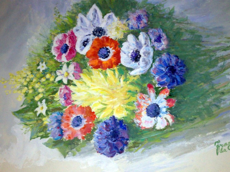 Wallpapers Art - Painting Flowers Anemoni