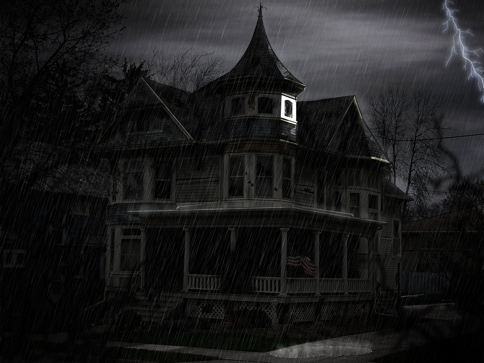 Wallpapers Digital Art Style Dark haunted house