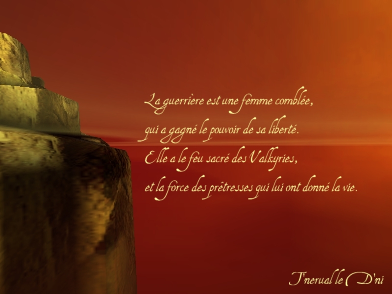 Wallpapers Digital Art Poetry - Texts La Guerrire