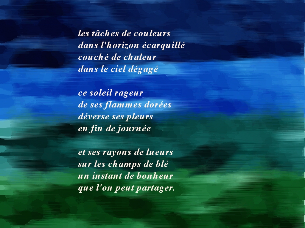 Wallpapers Digital Art Poetry - Texts soir d't