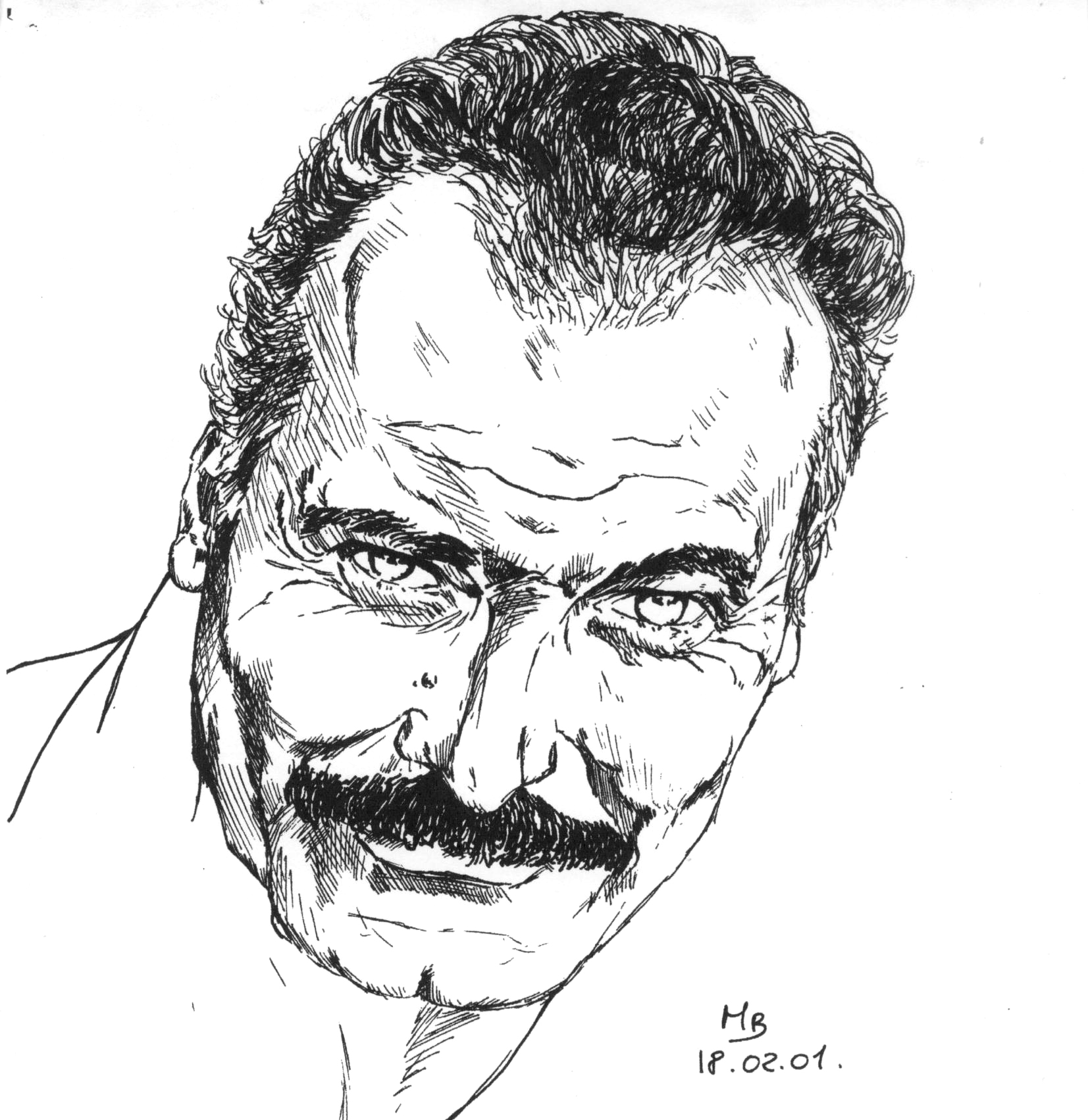 Fonds d'cran Art - Crayon Portraits Brassens